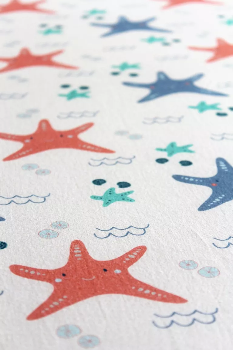 Alfombra de gateig acolchada per a nadons Sea star 135x100cm - imagen 3