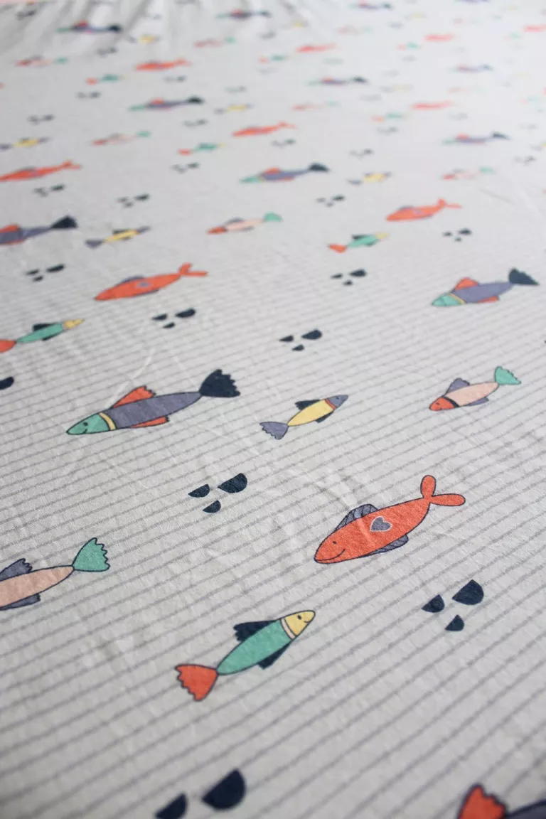 Estoreta de gateig per a nadons multifuncional Happy Fish 135x100cm - imagen 11